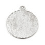 Alloy Pendants, Flat Round, Personality Accessories