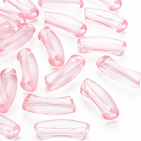 Transparent Acrylic Beads, Curved Tube