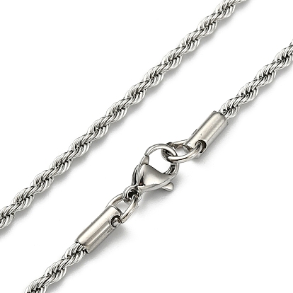 Regalo del día de San Valentín para marido 304 collares de acero inoxidable collares de cadena de cuerda unisex