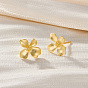 Серьги-гвоздики из стерлингового серебра для женщин, цветок