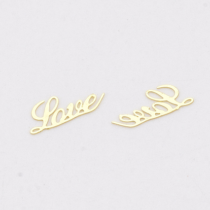 Brass Cabochons, Nail Art Decoration Accessories, Word LOVE
