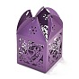 Laser Cut Paper Hollow Out Heart & Flowers Candy Boxes, Square with Ribbon, for Wedding Baby Shower Party Favor Gift Packaging