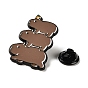 Cartoon Bank Beaver Enamel Pins, Black Alloy Brooches for Backpack Clothes