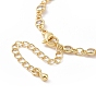 Clear Cubic Zirconia Star Link Bracelet, Brass Jewelry for Women