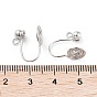 304 Stainless Steel Ear Cuff Findings, Wire Wrap Vortex Earring Findings with Vertical Loop