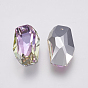 K9 Glass Rhinestone Pendants, Imitation Austrian Crystal, Faceted, Rectangle
