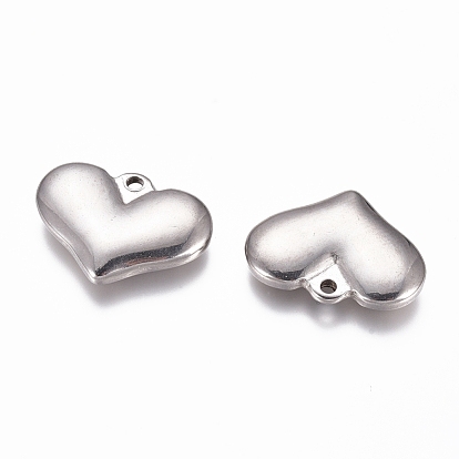 304 Stainless Steel Stamping Blank Tag Heart Pendants, Craft Jewelry Making Accessories, for Women