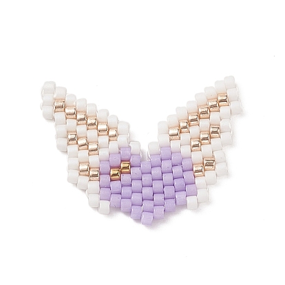 Perles de rocailles japonaises miyuki faites à la main, Motif métier, aile cardiaque