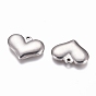 304 colgantes de corazón de etiqueta en blanco de estampado de acero inoxidable, accesorios de fabricación de joyas artesanales, para mujeres