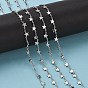 304 Stainless Steel Decorative Chains, Soldered, with Star Connector, 11x6x1.5mm