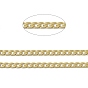 Brass Cuban Link Chains, with Spool, Soldered, Long-Lasting Plated, Cadmium Free & Nickel Free & Lead Free