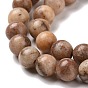 Natural Orange Calcite Beads Strands, Round