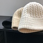 Chapeau cloche en tricot de fibres de polyacrylonitrile, bonnet d'hiver au crochet pour femme