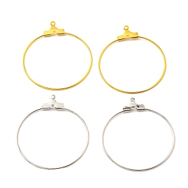 Iron Ring Hoop Earring Pendant, 2-Loop Link Pendants