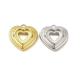 Ion Plating(IP) 304 Stainless Steel Pendant Cabochons Settings, Heart
