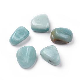 5pcs perles d'amazonite naturelles, pierre tombée, gemmes de remplissage de vase, pas de trous / non percés, nuggets