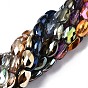 Electroplate Glass Beads Strands, Oval