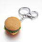 Iron Keychain, with Alloy Lobster Claw Clasps and Plastic, Food