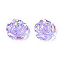 Transparent Resin Cabochons, AB Color Plated, Rose Flower