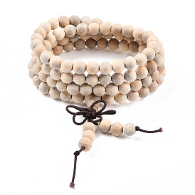 Envelopper le style des bijoux bracelets Bouddhiste perle ronde de camphrier ou colliers