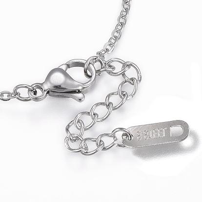 304 Stainless Steel Link Bracelets, with Rhinestone, Handcuffs