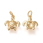 Brass Charms, Long-Lasting Plated, Sea Turtle