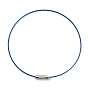 Fil d'acier cordon de bracelet, avec fermoir en alliage, 1mm, diamètre intérieur: 72 mm