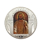 Flat Round with Jesus Steel Commemorative Coins, Lucky Coins for Easter, with Protection Case