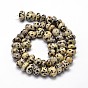 Natural Dalmatian Jasper Gemstone Nuggets Bead Strands, Tumbled Stone, 6~10x9~12x8~10mm, Hole: 1mm, about 15.3 inch ~15.7 inch