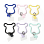 Silicone Cattle Head Loop Phone Lanyard, Wrist Lanyard Strap with Plastic & Alloy Keychain Holder