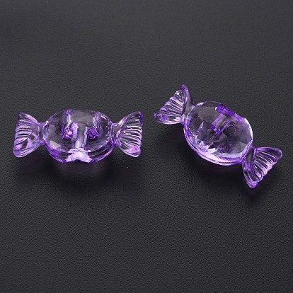 Transparent Acrylic Beads, Faceted, Candy