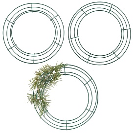 Cadre de couronne de fer gorgecraft, pour les fournitures de décoration de Noël, anneau