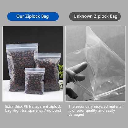 Bolsas de plástico resistentes con cierre de cremallera, bolsas resellables