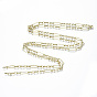 Brass Paperclip Chains, Drawn Elongated Cable Chains, Long-Lasting Plated, Soldered