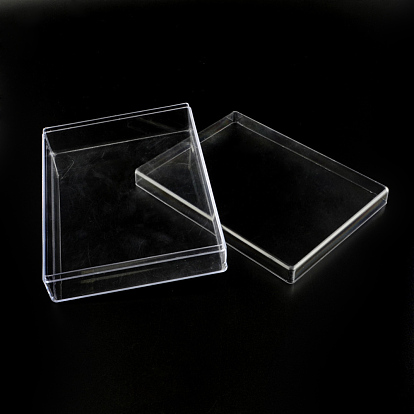 Récipients de stockage de perles en plastique rectangle, 16x12.5x3.8 cm