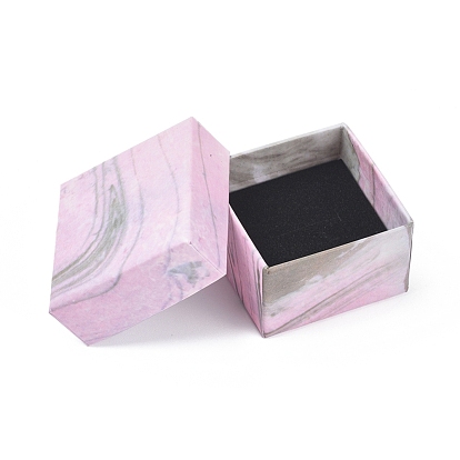 Cardboard Box Ring Boxes, with Sponge Inside, Square