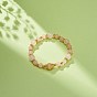 Natural Rose Quartz Beaded Stretch Bracelet, Gemstone Jewelry for Women