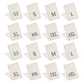 Nbeads 8 Bags 8 Style Clothing Size Labels, Woven Crafting Craft Labels, for Clothing Sewing
