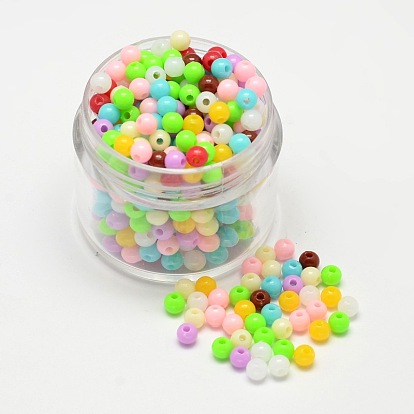 Round Opaque Acrylic Beads