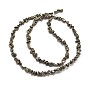 Natural Pyrite Nuggets Beads Strands, 4~5x2~3mm, Hole: 1mm, about 15.7 inch