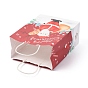 Christmas Theme Kraft Paper Bags, with Handles, for Gift Bags and Shopping Bags