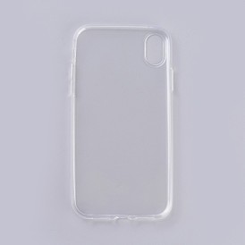 Étui transparent pour smartphone en silicone blanc bricolage, fit pour iphonexr (6.1 pouces), pour bricolage résine époxy versant cas de téléphone