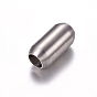 304 fermoirs magnétiques en acier inoxydable avec extrémités à coller, surface mate, ovale