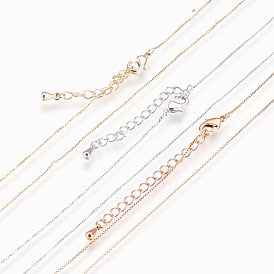 Brass Chain Necklaces, Lead Free & Cadmium Free & Nickel Free, Long-Lasting Plated