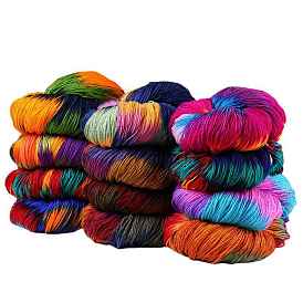 Fil de fibres acryliques à plusieurs épaisseurs, pour le tissage, tricot et crochet, segment teint
