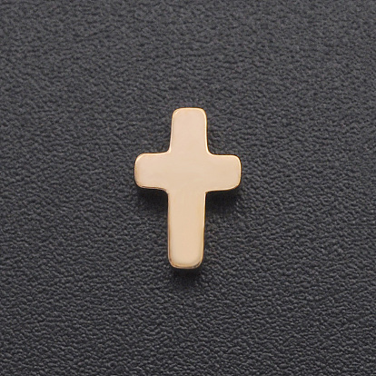 201 Stainless Steel Tiny Cross Charms, for Simple Necklaces Making, Laser Cut