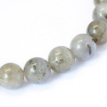 Labradorite naturelle rangées de perles rondes