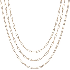 Brass Textured Paperclip Chain Necklace Making, with Lobster Claw Clasps
