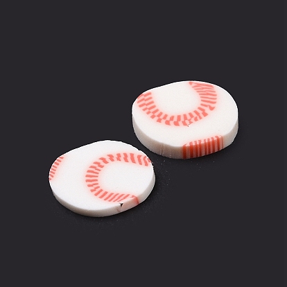 Handmade Polymer Clay Cabochons, Baseball
