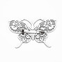 Butterfly Brooch, 201 Stainless Steel Insect Lapel Pin for Backpack Clothes, Nickel Free & Lead Free